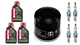 HONDA CBR 600 F4i 2001-2006 olej MOTUL 5100 + filtr HF204 + świece IUH27-100587