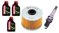 HONDA FX 650 VIGOR (RD09) 1999-2002 olej + filtr HF112 + świeca X24EPR-U9-20423