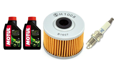 HONDA XR 650 R 2000-2007 olej MOTUL 5100 + filtr HF112 + świeca BKR8E-11-20424