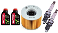 KAWASAKI EL 250 B F ELIMINATOR 88-2003 olej + filtr HF401 + świece U24FSR-U-20445
