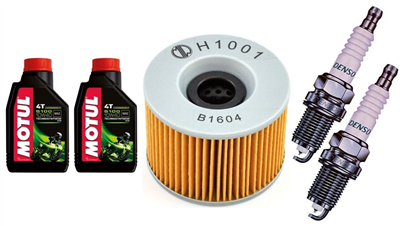 KAWASAKI EL 250 B F ELIMINATOR 88-2003 olej + filtr HF401 + świece U24FSR-U-20445