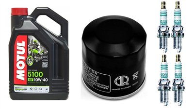 HONDA VTX 1800 (SC46) 2002-2007 olej MOTUL 5100 + filtr HF204 + świece IK16-55689