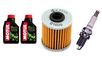 SUZUKI RM-Z 250 2003-2006 olej MOTUL 5100 + filtr HF207 + świeca U24ESR-NB-20449