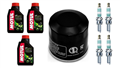 KAWASAKI ZX 1000 ZX-10R NINJA 2004-2005 olej + filtr HF204 + świece IU27-20468