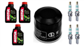 KAWASAKI ZX 1200 ZX-12R NINJA 2000-2005 olej + filtr HF204 + świece IU27A-20471