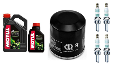 YAMAHA VMX V-MAX 1700 2009-2015 olej MOTUL 5100 + filtr HF303 + świece IU27-20475