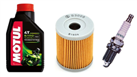 SUZUKI RV 125 VAN-VAN 2003-2017 olej MOTUL + filtr HF132 + świeca U24ESR-N-20343