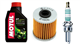 SUZUKI RM-Z 250 2007-2015 olej MOTUL 5100 + filtr HF207 + świeca IU24-20486