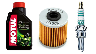 SUZUKI RM-Z 250 2007-2015 olej MOTUL 5100 + filtr HF207 + świeca IU24-20486
