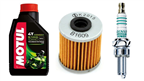 SUZUKI RM-Z 250 2007-2015 olej MOTUL 5100 + filtr HF207 + świeca IU24