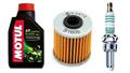 SUZUKI RM-Z 250 2007-2015 olej MOTUL 5100 + filtr HF207 + świeca IU24-20486
