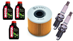SUZUKI GS 450 E S T L 1980-1988 olej MOTUL + filtr HF133 + świece W24ESR-U
