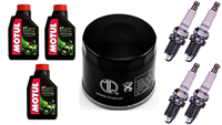 SUZUKI DL 650 V-STROM 2007-2023 olej MOTUL + filtr HF138 + świece U24ESR-N