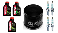 SUZUKI SFV650 GLADIUS 2009-2015 olej MOTUL 5100 + filtr HF138 + świece IU24-20501