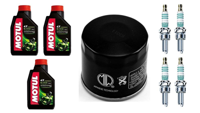 SUZUKI SFV650 GLADIUS 2009-2015 olej MOTUL 5100 + filtr HF138 + świece IU24-20501