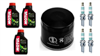 SUZUKI SFV650 GLADIUS 2009-2015 olej MOTUL 5100 + filtr HF138 + świece IU24