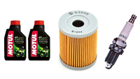 SUZUKI AN 400 BURGMAN 1999-2006 olej MOTUL + filtr HF132 + świeca U22ESR-N-20512