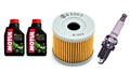 SUZUKI UE 150 1998-2003 olej MOTUL 5100 + filtr HF131 + świeca U22ESR-N-20516