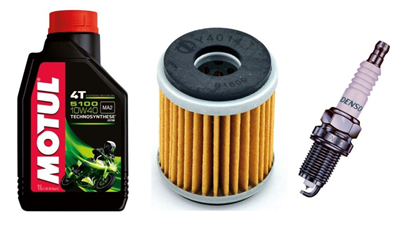 YAMAHA WR 125 X R 2009-2014 olej MOTUL 5100 + filtr HF141 + świeca U24ESR-N-20517