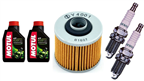 YAMAHA XVS 125 DRAG-STAR 2000-2004 olej + filtr HF145 + świece U22FSR-U