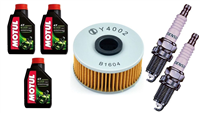 YAMAHA XS 400 DOHC / SE / R 1977-1982 olej + filtr HF144 + świece W22EPR-U-20544