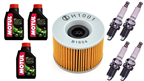 KAWASAKI ZL 600 A / B ELIMINATOR 86-98 olej + filtr HF401 + świece X24ESR-U