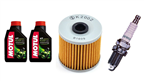 KAWASAKI KL KLR 250 C / D 1983-1998 olej + filtr HF123 + świeca X27EPR-U9