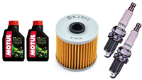 KAWASAKI Z250 LTD 1981-1983 olej MOTUL 5100 + filtr HF123 + świece W24ESR-U-31353