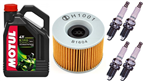 KAWASAKI GPZ 750 A UNI-TRACK 1982-1985 olej + filtr HF401 + świece W27ESR-U
