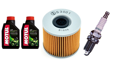 SUZUKI GSX 250 E KATANA 1980-1984 olej + filtr HF133 + świeca X27ESR-U-31391