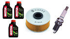 YAMAHA XS250 C / D / S 1978-1982 olej MOTUL + filtr HF144 + świeca W22EPR-U