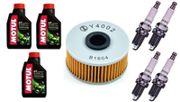 YAMAHA XJ 550 1981-1986 olej MOTUL 5100 + filtr HF144 + świece X24ESR-U-31678