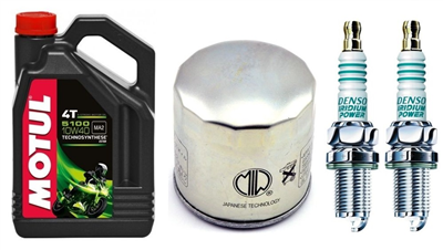 BMW R 850 C 1995-2002 olej MOTUL 5100 4T 10W40 + filtr HF163 + świece IK20-55550