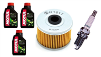 HONDA TRX350 400 450 FOURTRAX FOREMAN olej + filtr HF113 + świeca X22EPR-U9-31836