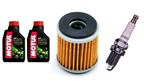YAMAHA YFM 250 RAPTOR 2008-2013 olej MOTUL + filtr HF140 + świeca X22ESR-U