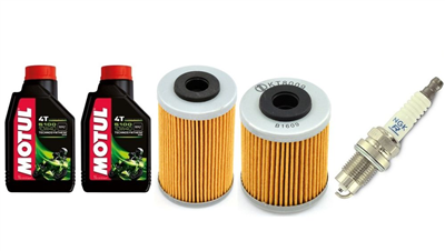KTM 690 DUKE ENDURO SMC R 12-13 olej + filtr HF155 HF651 + świeca LKAR8AI-9-31865