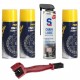 ZESTAW DO ŁAŃCUCHA: S100 WHITE CHAIN SPRAY SMAR + MANNOL 7904 CHAIN CLEANER CZYŚCIK (3SZT) + SZCZOTKA DO ŁAŃCUCHA-69521