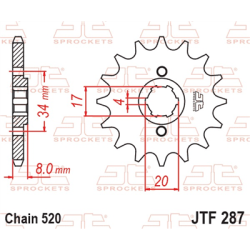 JT JTF287.13 ZĘBATKA PRZÓD-108049